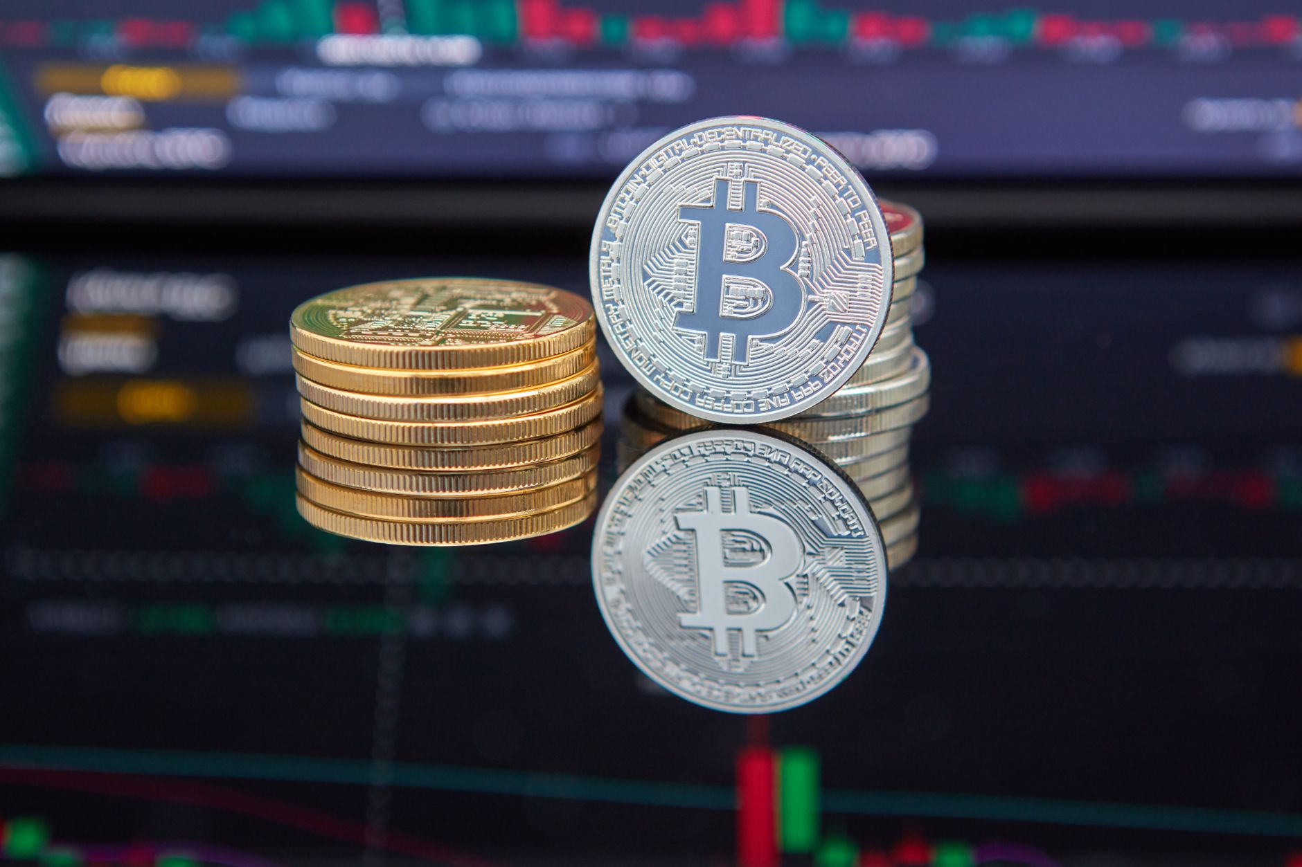 Grafik harga bitcoin terkini dalam satuan rupiah dan dolar Amerika